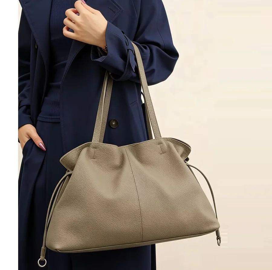 Luxury Woman Handbag New Real Leather Shoulder Crossbody Bags Women's Bag Large Capacity Advanced Lock Fashion Underarm Bag