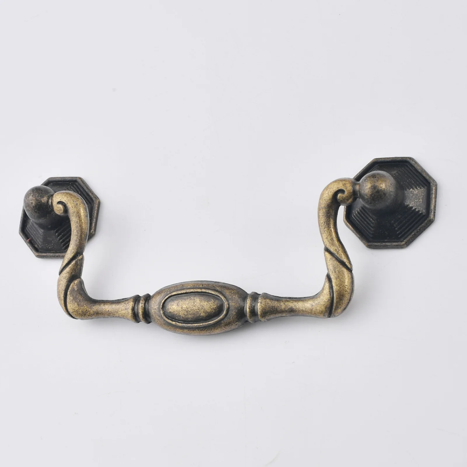 New Chinese bronze antique zinc alloy drawer handle cabinet wardrobe door handle hole distance 94mm