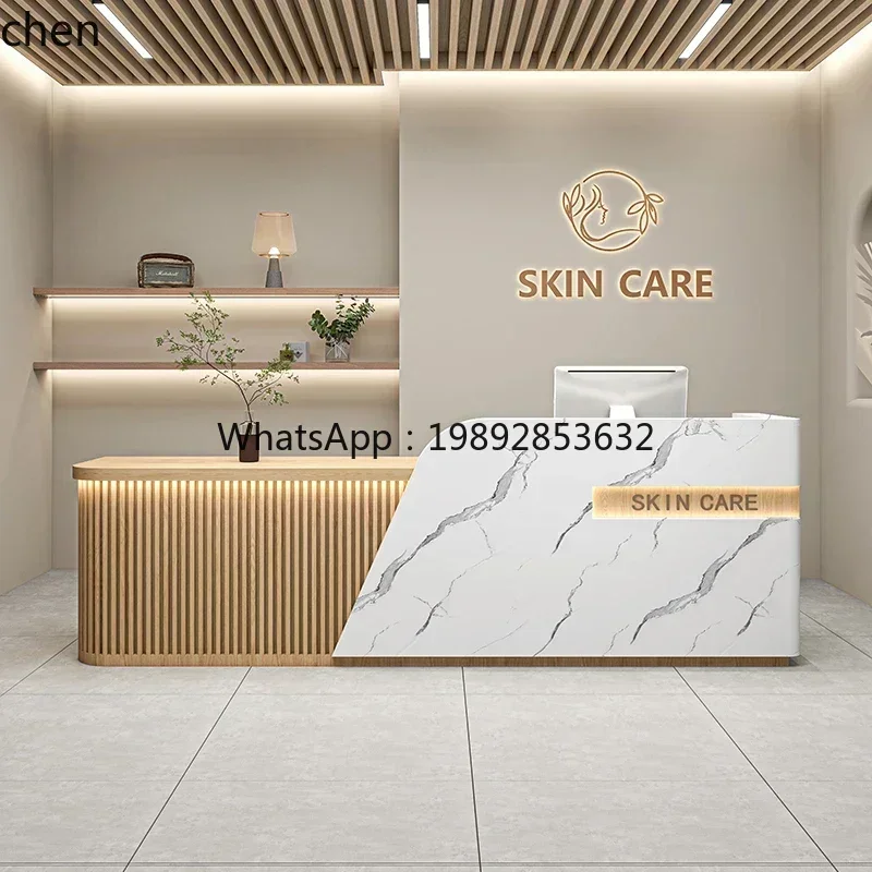 u189Beauty Salon Front Desk Dental Clinic Information Desk Yoga Studio Clothing Store Bar Table Cashier Reception Counter