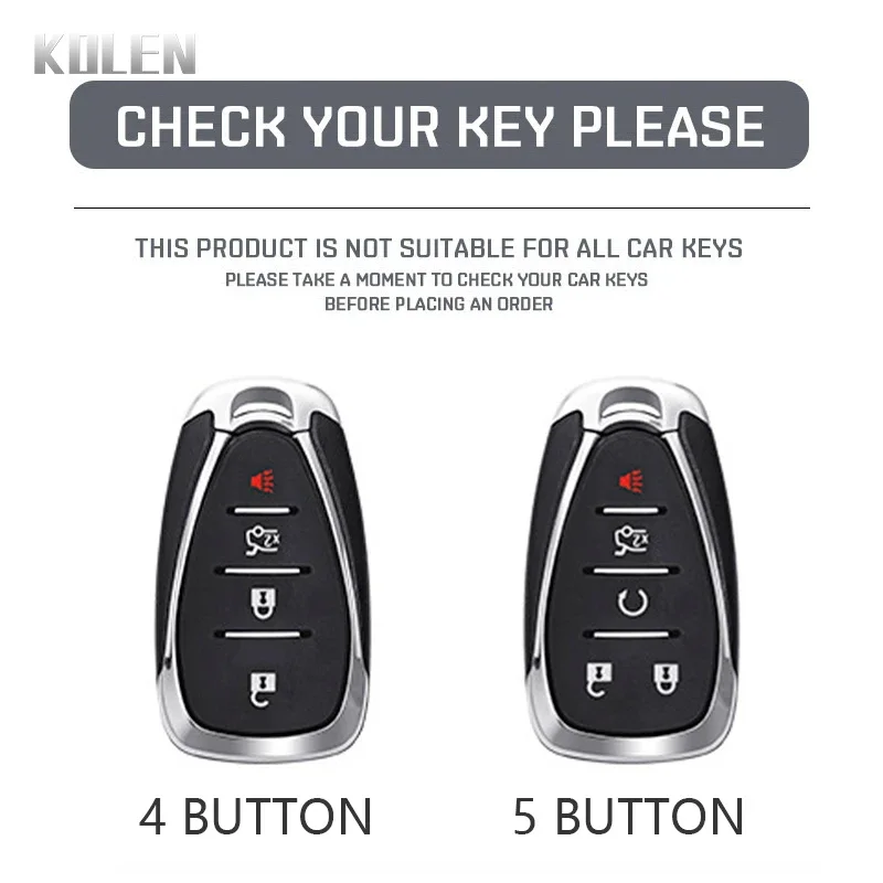New TPU Car Remote Key Case Cover Shell Fob For Chevrolet Chevy Camaro Cruze Malibu Sonic Volt Tracker Spark Bolt Trax Keyless view 3
