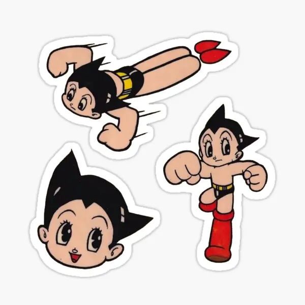 Vintage Astro Boy Indie Skater Pack  5PCS Stickers for Bumper Decor  Window Anime Laptop Water Bottles Kid Art Cute Home Luggage