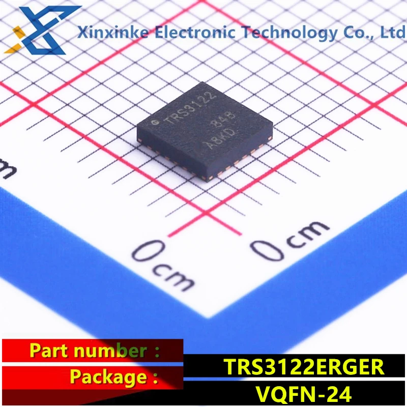 TRS3122ERGER VQFN-24 Interface IC 1.65-5.5V 1Mbps RS-232 line driver/receiver with logic supply pin & ±15-kV IEC-ESD protection