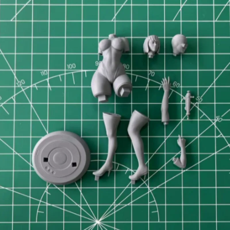 1/24 مقياس الراتنج كامل الشكل تجميعها أطقم منمذجة الخيال النحت أنثى المحارب المفككة وغير مصبوغ لعبة الديوراما #4