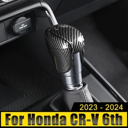 ABS Car Gear Shift Knob Head Cover Automatic Transmission Trim Sticker Non Slip Case For Honda CR-V CRV CR V 6th Gen 2023 2024