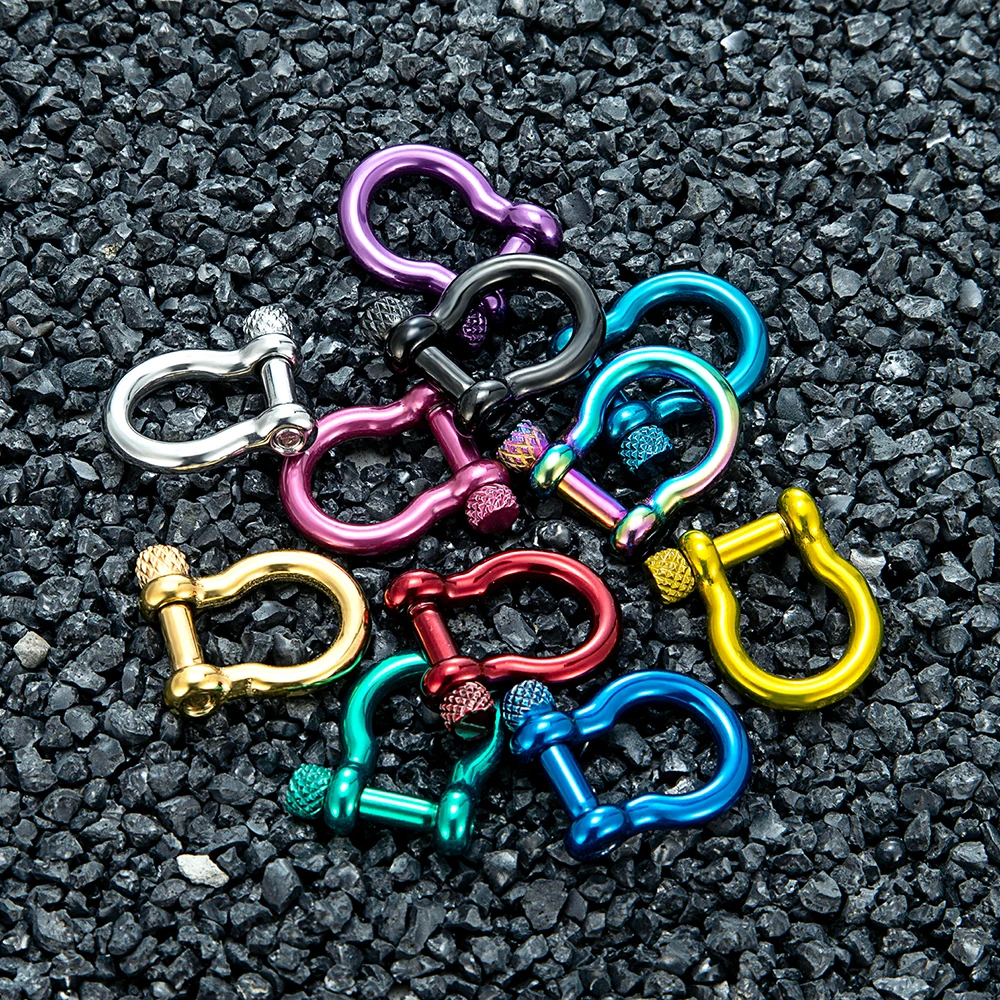 

MKENDN Classic Shackle & Classic Screw Bracelet Necklace Closure Jewelry Parts Men's Bracelets Active For Survival Bracelet Acc