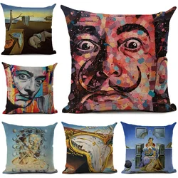 Salvador Dali Cushion Cover Home Decoration Living Room Sofa Pop Art Painting Throw Pillows Realism Artist Pillowcase