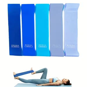 1PC Blue Gradient Yoga Squar Squats Bash resistance, thin leg and arm pulling band, buttock rehabilitation training circal 6 Main Sales Squats - №4