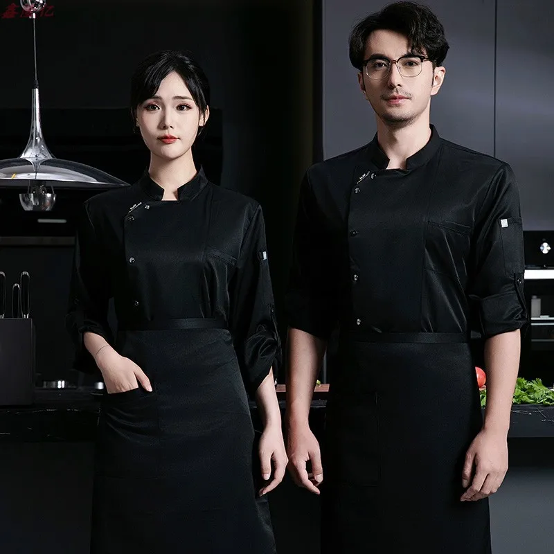 Hotel Restaurant Chef Jacket Long Sleeve Cake Shop Baker Western Restaurant Steakhouse Waiter Autumn Kitchen Coat