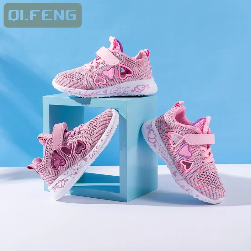 Lovely Girls New Casual Shoes Light Mesh Sneakers Kids Summer Children Fashion Tennis Cute Sport Cartoon Female Running Footwear