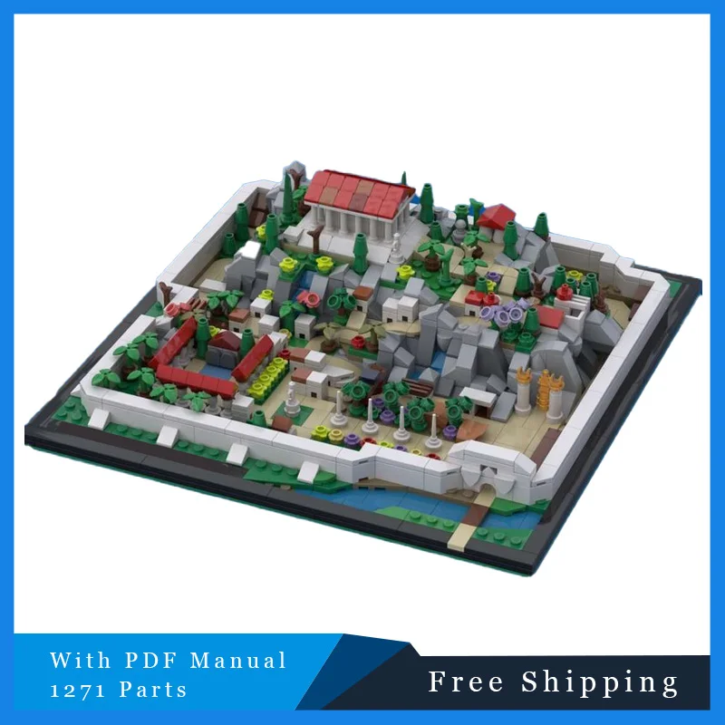 1271 PCS Medieval Creative Architectural Scenery Building Block Middle Ages Urban Street View Bricks Model Assembly Toy For Kid