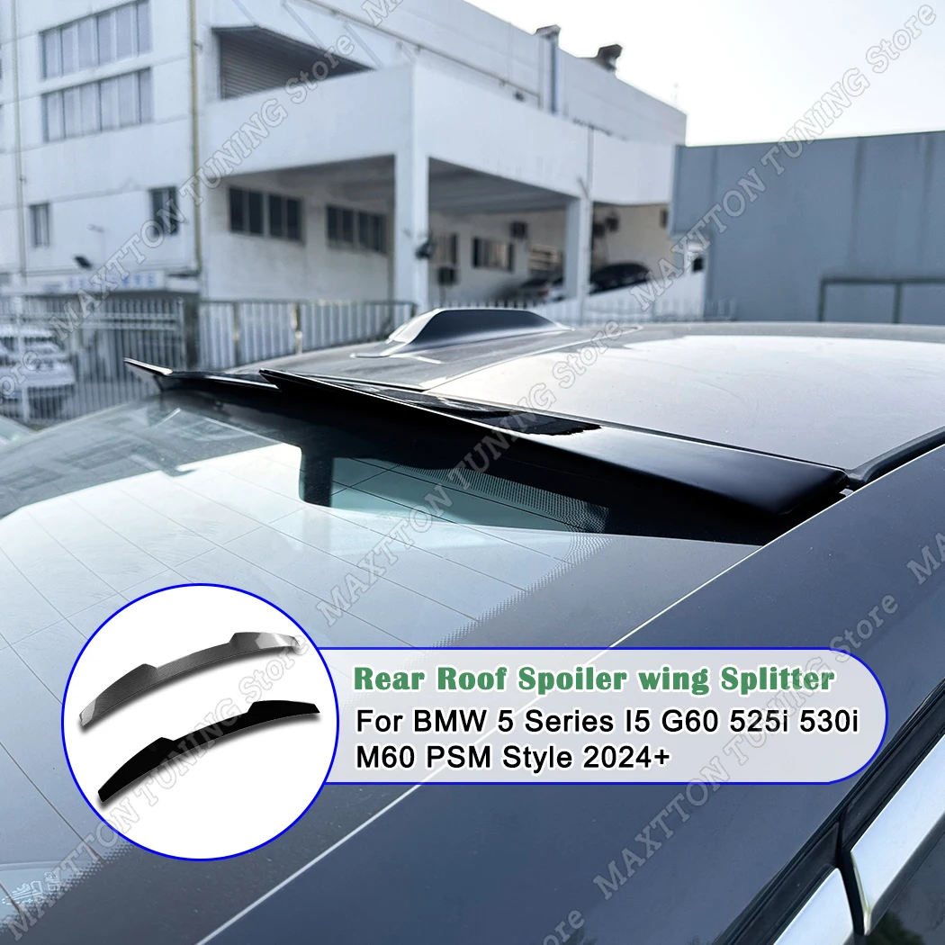 

Rear Roof Spoiler Wing For BMW 5 Series I5 G60 2024+ 525i 530i Car Tail Wing Splitter Window Extension Kit Tuning Gloss Black