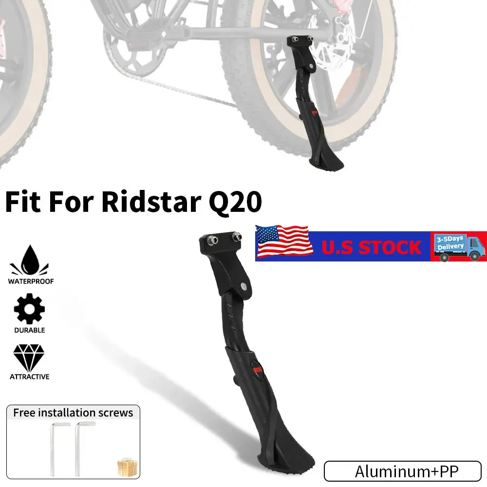 For Ridstar Q20 Adjustable Foot Side Kick Stand Kickstand Aluminum Motorcycles Accessories Electric Dirt Bike Pit Fat E-bike Parts
