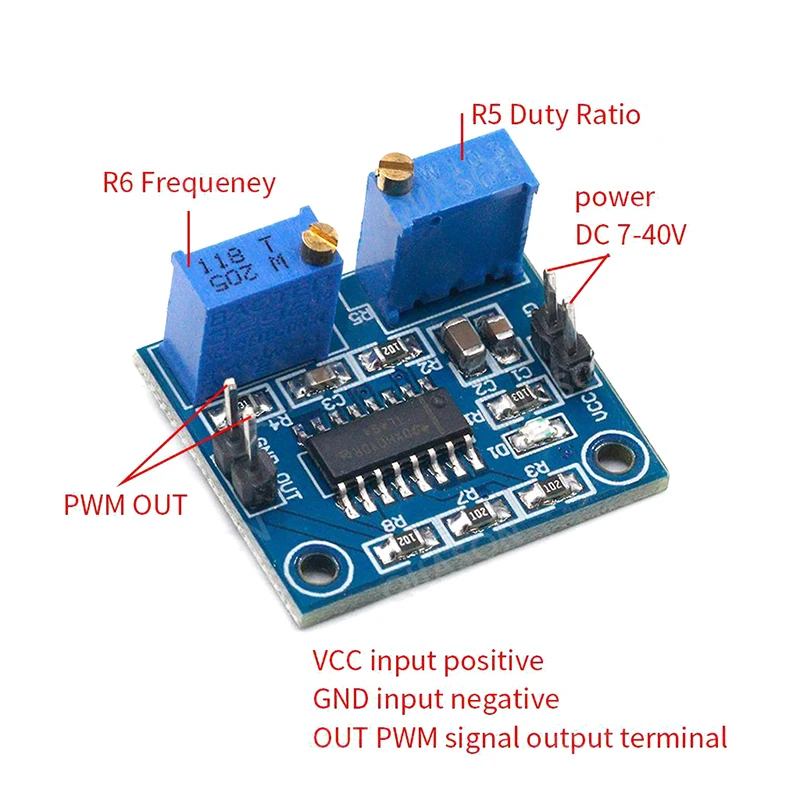 TL494 PWM modulo Controller ciclo di lavoro regolabile generatore di forme d'onda regolabile 5V frequenza 500-100kHz 250mA