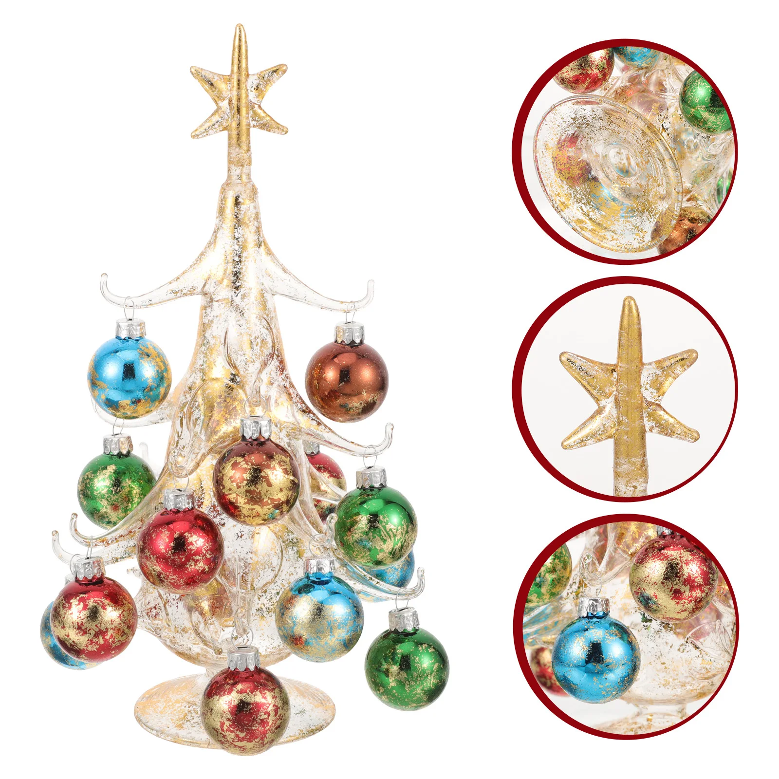 

Christmas Tree Glass Decor Desktop Ornament Small Tabletop Xmas Holiday Party Decoration Christmas Trees Xmas Holiday Trees