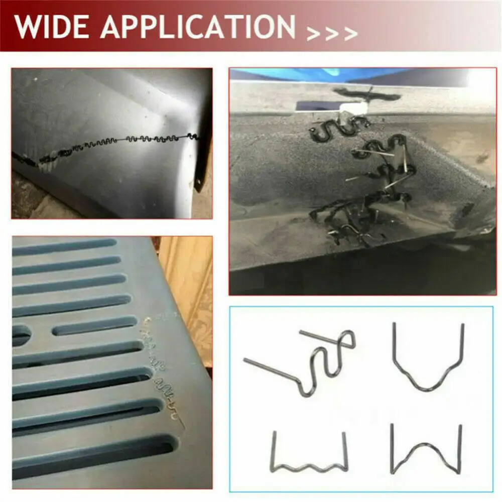 Set Hot Stapler Staples For Plastic Welder Plastic Repair Standard Pre Cut Wave Staples Welding Bumper Car Bumper Repair