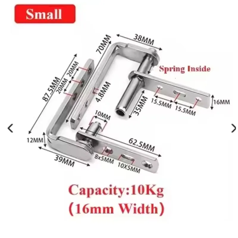 1Pair SUS304 Double Action Self Closing Pub Pivot Door Hinge Public Toilet Partition Cubicle Cowboy Bar Entrance