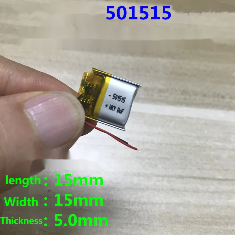 501515  rechargeable polymer lithium battery  for Wireless Bluetooth Headset Micro Wearable Device LED Electronic Watch