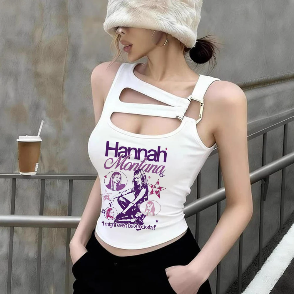 Hannah Montana cropped top shoujo japanese vintage baddie summer meme t shirt gyaru clearance sales japanese vintage