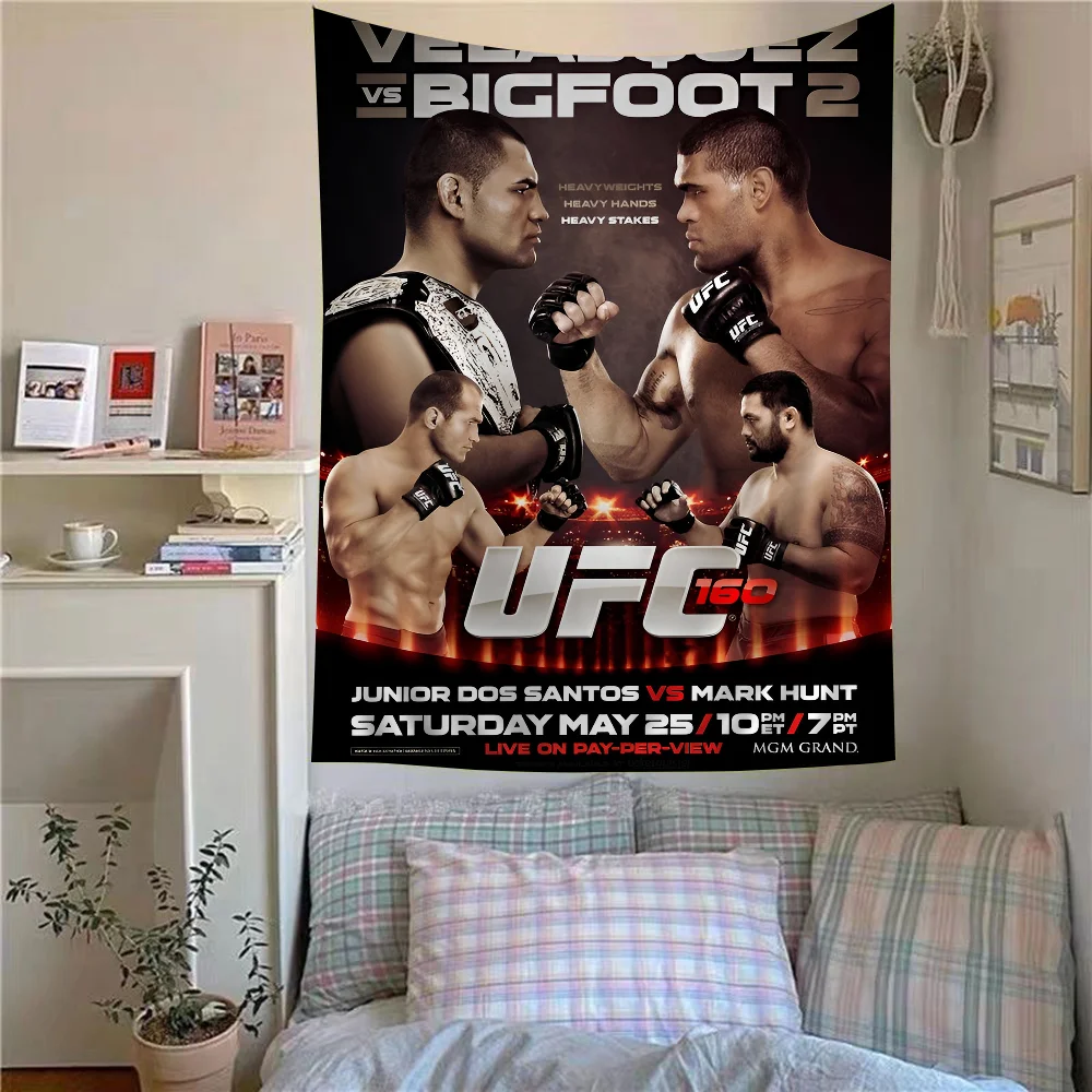 U-Ultimate Fighting Championship UF DIY Wall Tapestry Hanging Tarot Hippie Wall Rugs Dorm Home Decor