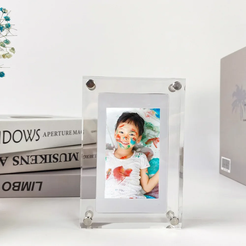 Dropshipping Odm Oem Vertical Display Art 4 5 7 10.1Inch Acrylic Frame Battery Operated Bulk Digital Photo Frame