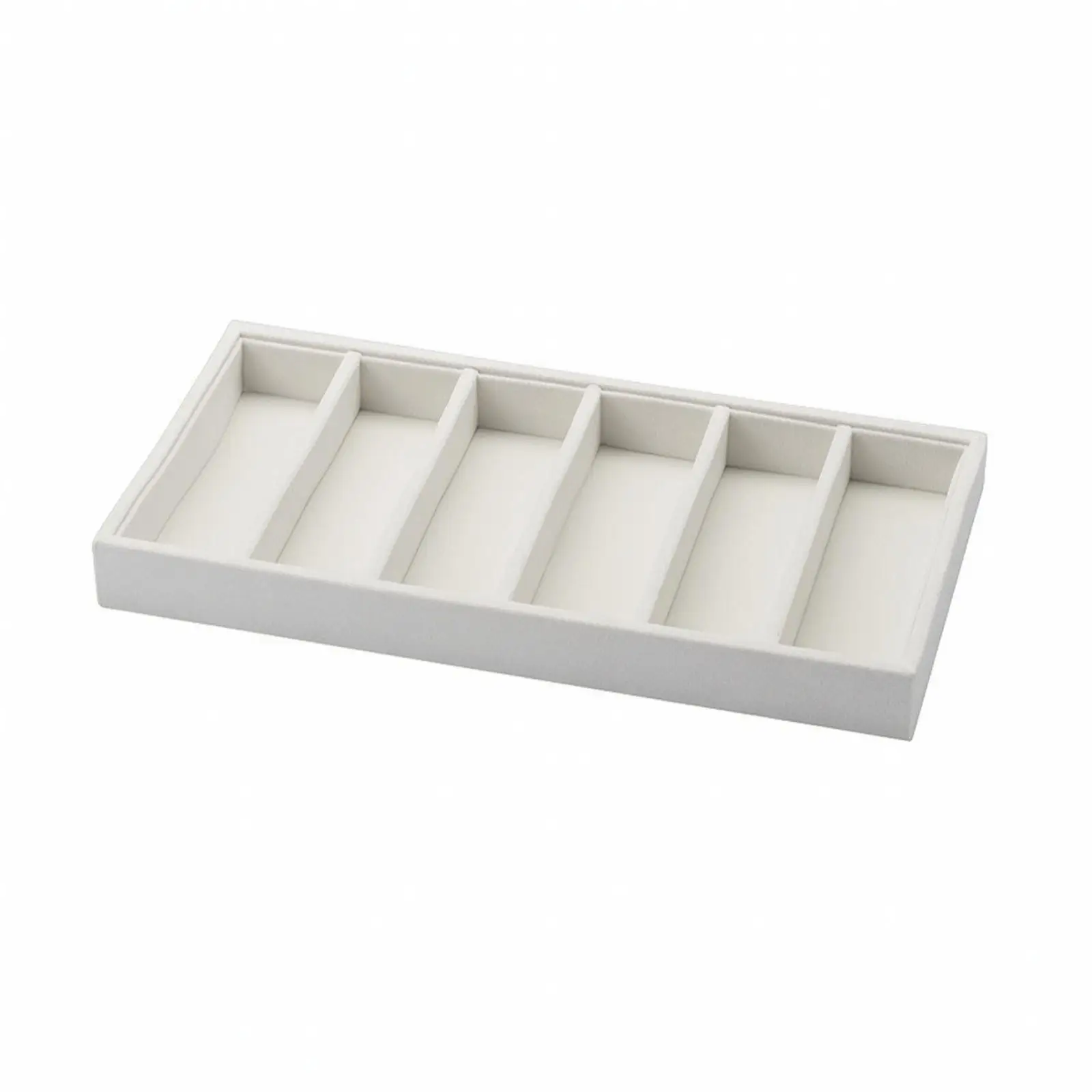 Soft Velvet Sunglasses Organizer Tray with Raised Dividers for Eyewear Storage Case for Vanity Display Box