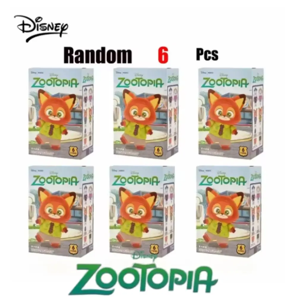 Zootopia de Disney; Caja ciega de vinilo, dibujos animados lindos; Bolsa de felpa de personaje, juguete sorpresa de moda; Regalo