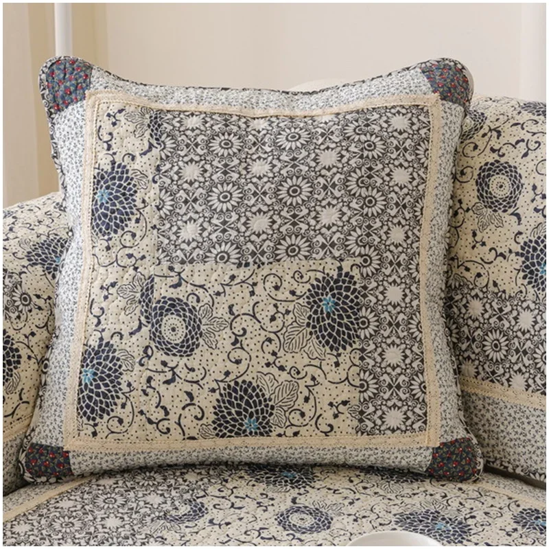 Cotton Rural Flowers Sofa Cover Anti-slip Sofa Mat Towel Universal Couch Cushion for Living Room Tapis De Canape Cobertura Sofa