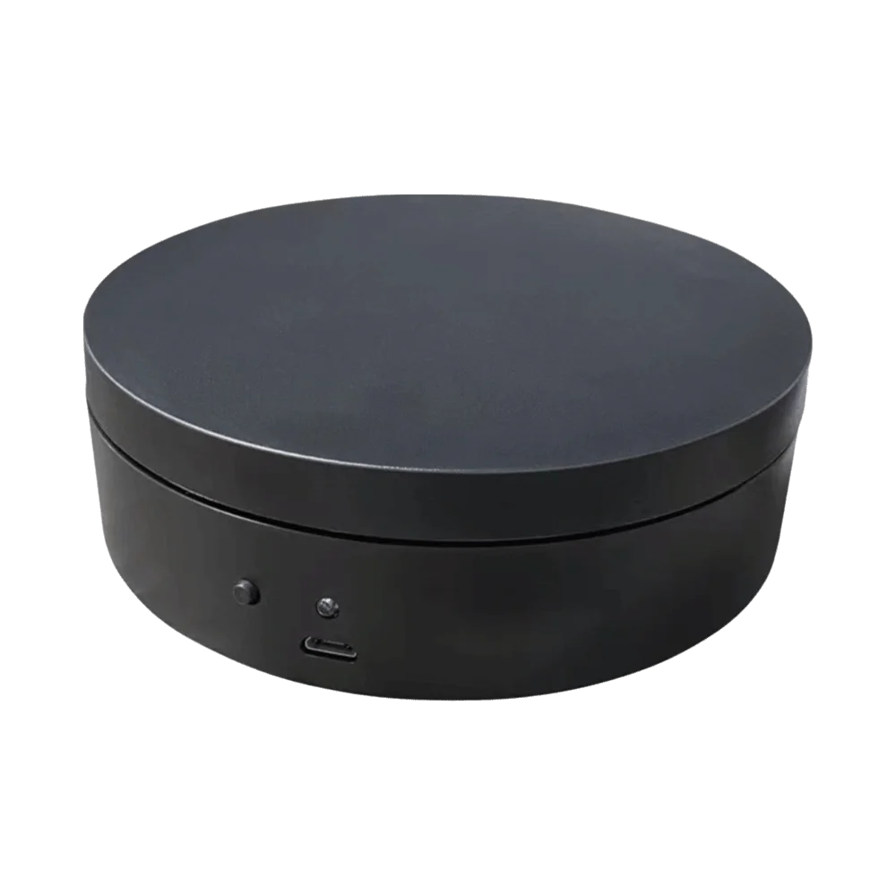 

Electric 360° Rotating Turntable Round Jewelry Holder Automatic Display Stand 3kg Load Motorized Jewelry/Collectibles Visualizer