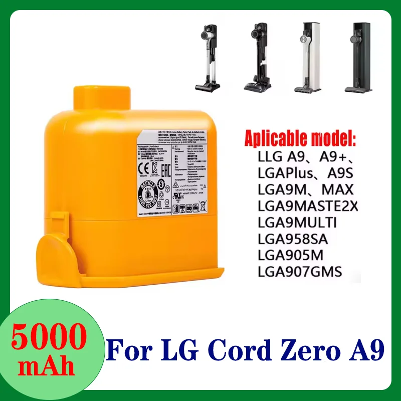 Battery EAC63758601 EAC63382208 for LG Cord Zero A9 Plus A9 Max A9K Pro A9M A9MASTER2X A958SK A958 A9MULTI A9MULTI2X A9PETNBED