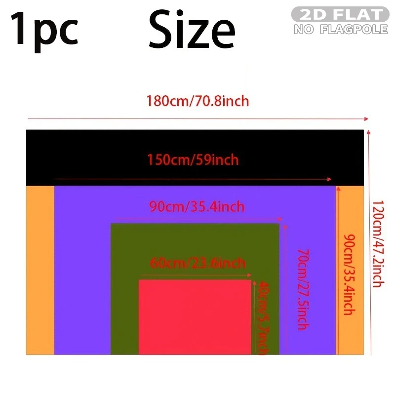 2D FLAT 1pc Custom Blue American Flag - Tailored with Your Image, Resistant To Fading and Water, Made of Polyester. No Flagpole.