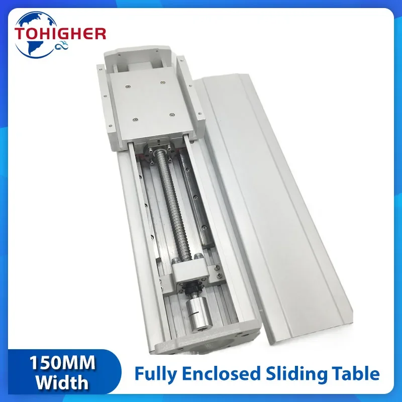 

100-1000MM Stroke Fully Enclosed Guide Linear Module 200KG Heavy Load 150mm Width 2010 Ballscrew Sliding Table Dust-proof Cover