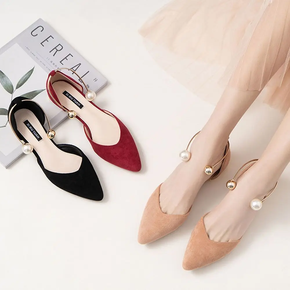 Colored Pearl Shoe Accessories Anti-drop Heels High Heels Holding Heels Shoe Buckle Lazy Shoelace Buckle High Heeled Shoelace