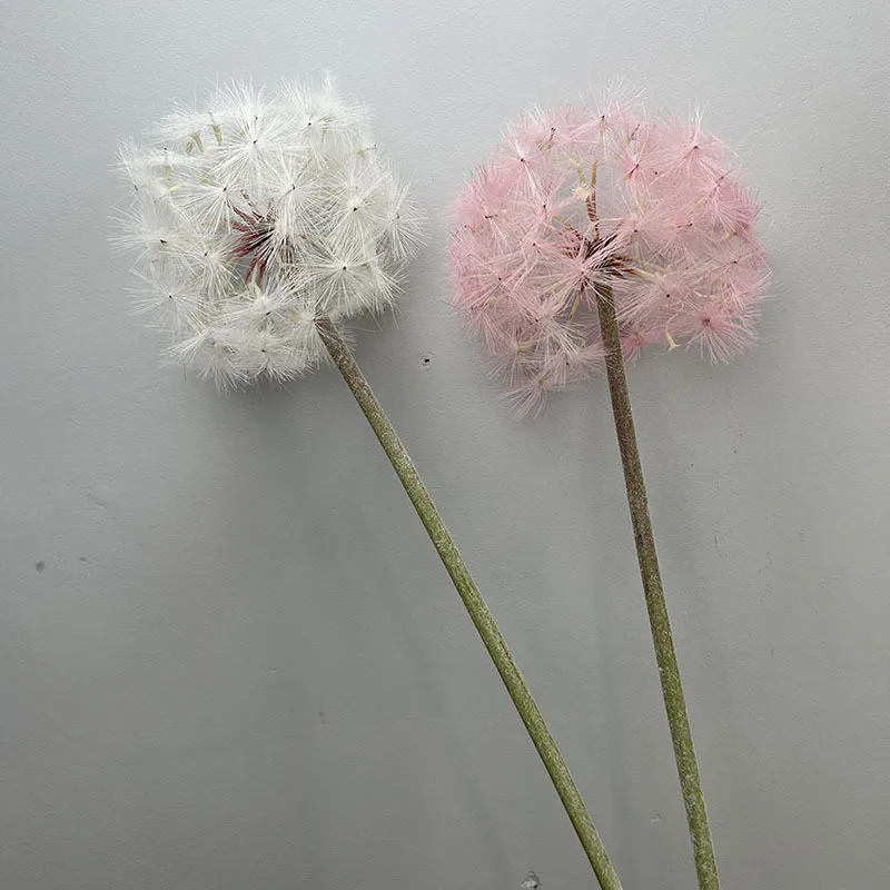 

2Pcs 20cm Large Fake Flower Artificial Floral Dandelion Branch Home Decor Artificial Wedding Party Flowers
