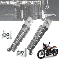 Frente Esquerda e Direita Footrest Pedal Pegs, Acessórios Da Motocicleta, Fits FB Mondial HPS125, HPS 125, 300