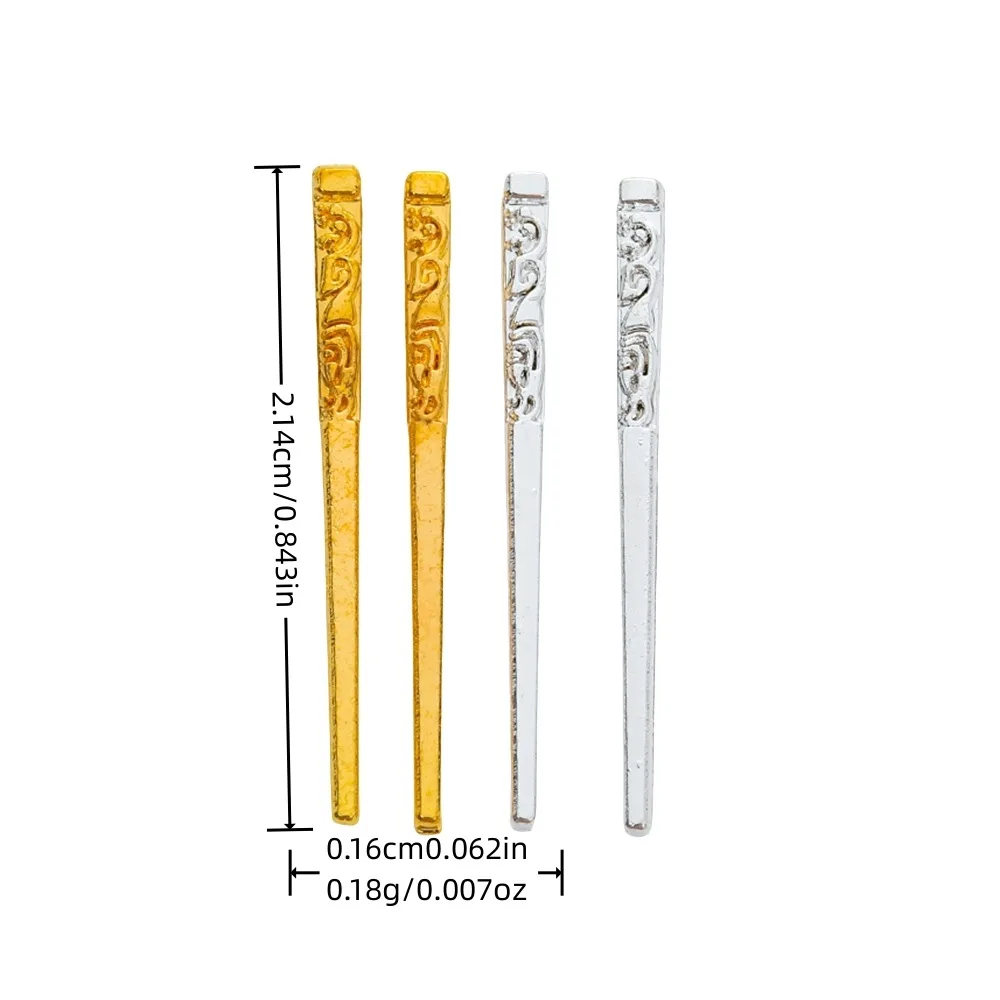 20Pcs Gold Vintage Zinc Alloy Chopstick Charms DIY Jewelry Making Bead Charms Hot Sale Wholesale Jewelry Accessories