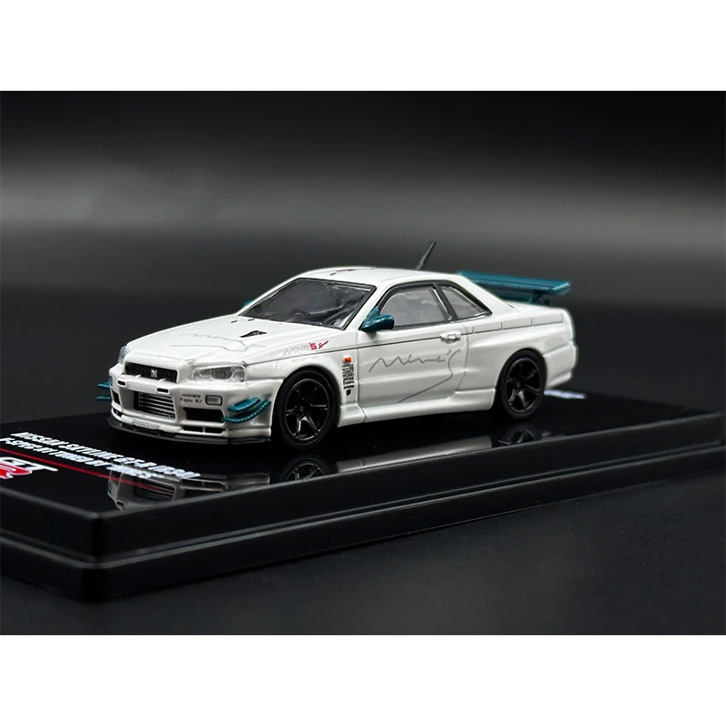 INNO en Stock 1:64 Skyline Gtr R34 V Spec N1 sintonizado Mine's Diecast Diorama colección de modelos de coches juguetes en miniatura