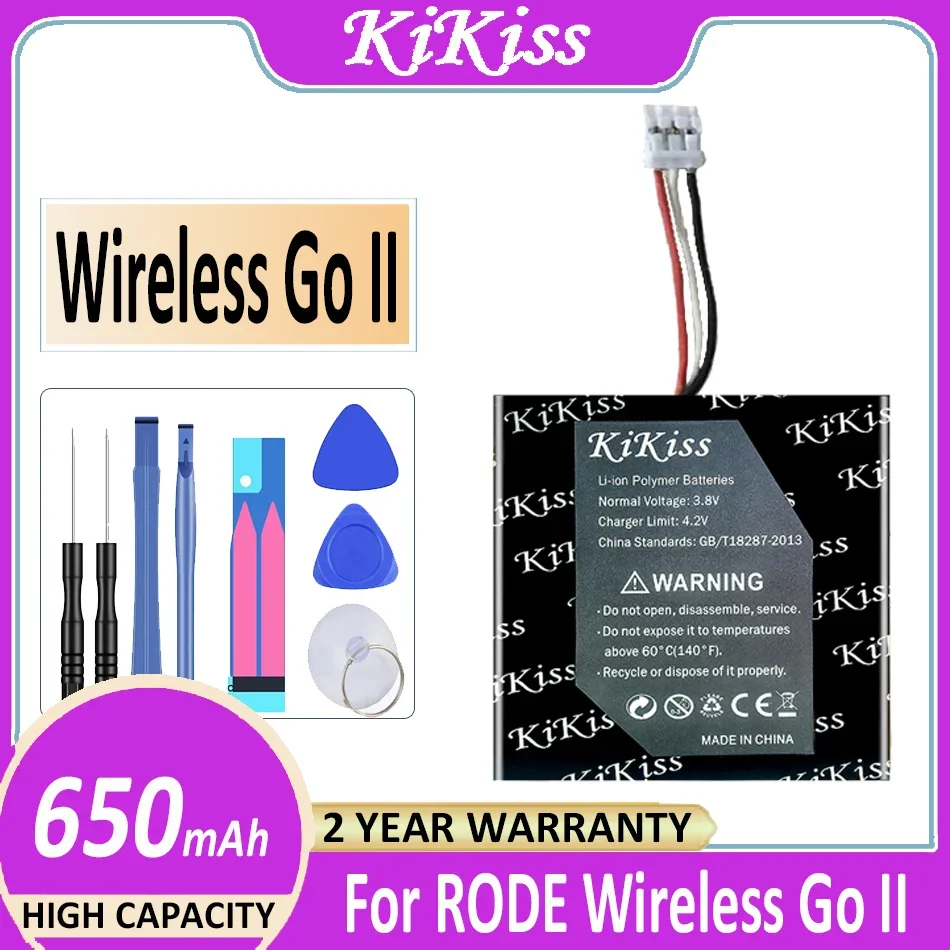 

KiKiss Battery 650mAh For RODE Wireless Go II microphone Bateria