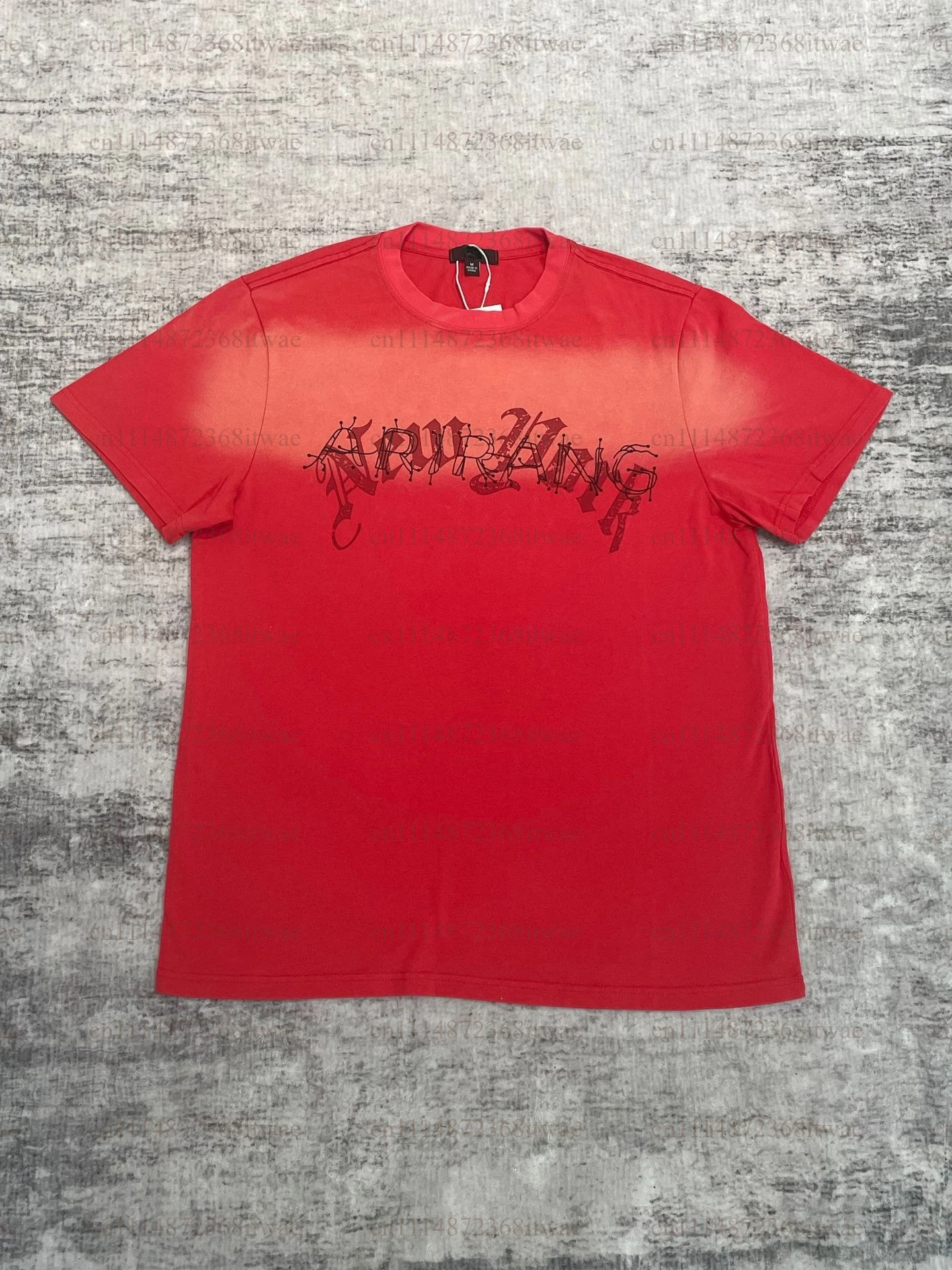 Fan Collection Short Sleeve T‑Shirt Vintage Wash Cotton Tee ARIRANG Print Casual Loose Top For Men Women Daily Streetwear