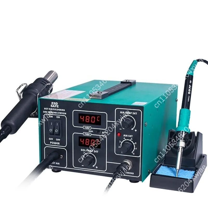 

2 in 1 Digital Soldering Station and Hot Air Gun Rework Station Temperature Controlled for PCB Electronics Repair