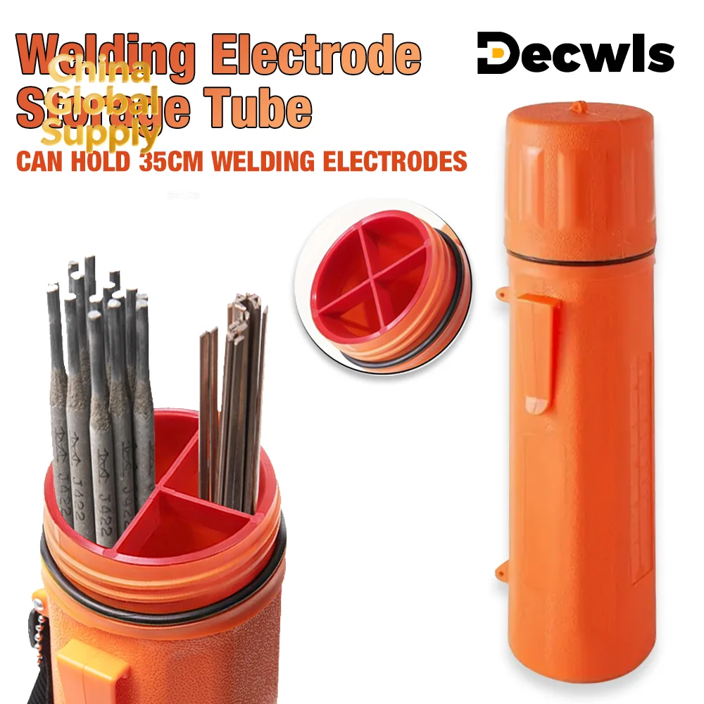 35cm Welding Rod Storage Tube Electrode Holder with Removable Internal Dividers Protective Storage Box for Electrodes
