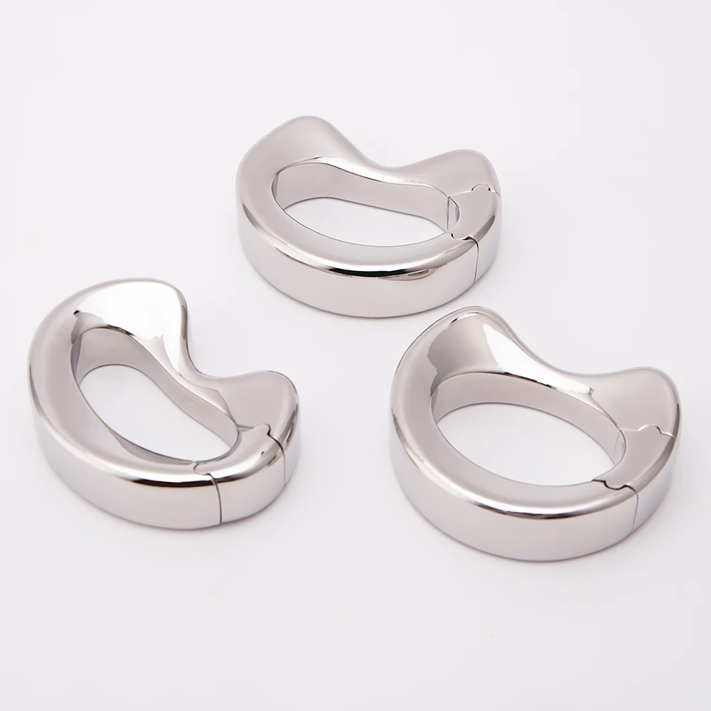 New Shell Stainless Steel Ball Stretcher Penis Lock Ring Heavy Duty Weight Male Metal Scrotum Pendant Bondage BDSM Adult Sex Toy