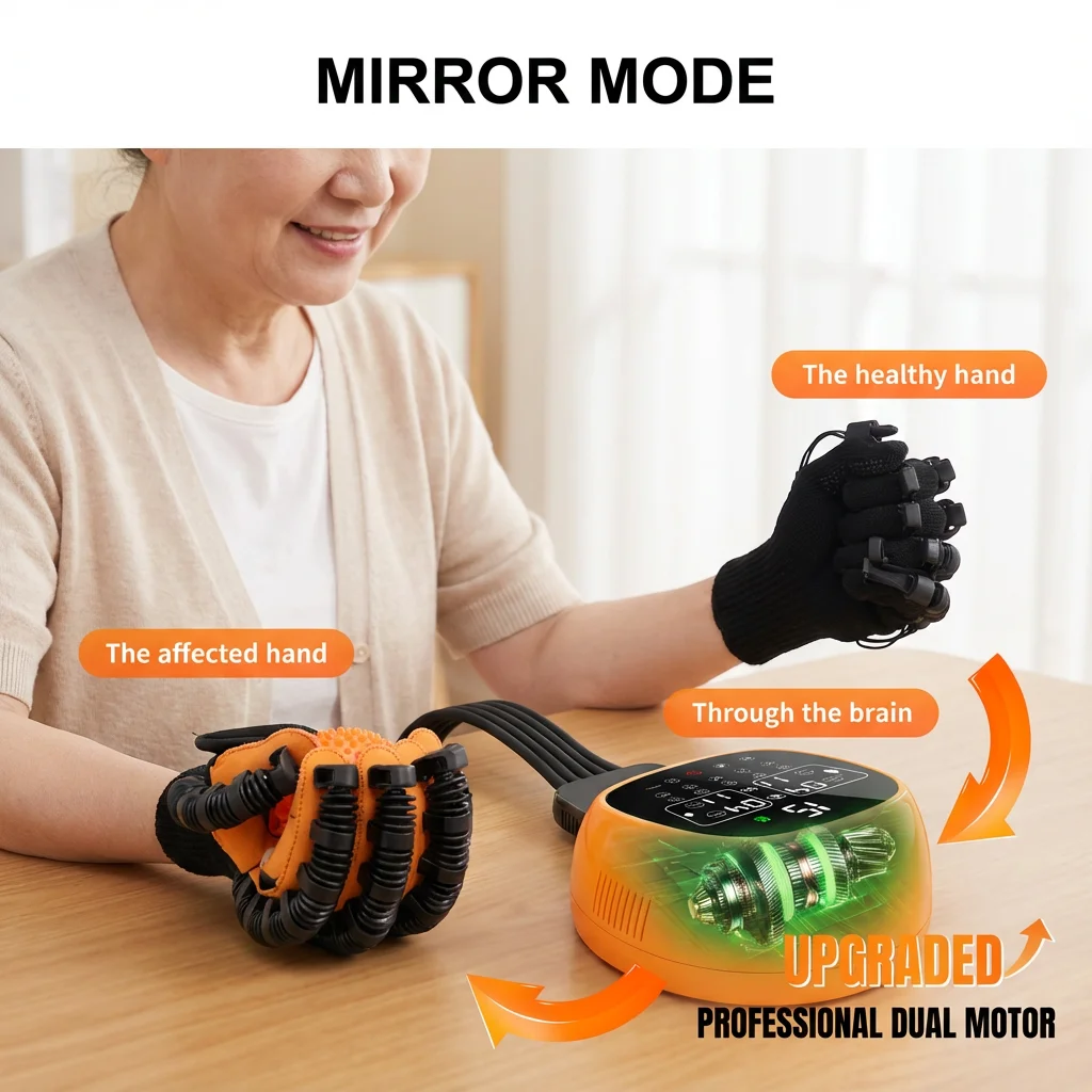

Rehabilitation Glove Hand Dysfunction Patient Training Device Rehabilitation Robot glove For Hand Stroke Relief Finger Cramps