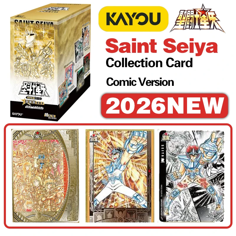 

2026NewKAYOU Saint Seiya Card Manga Edition Collection Card Anime BP Saori Kido SE Athena Purple Dragon Aldebaran Toys Gifts