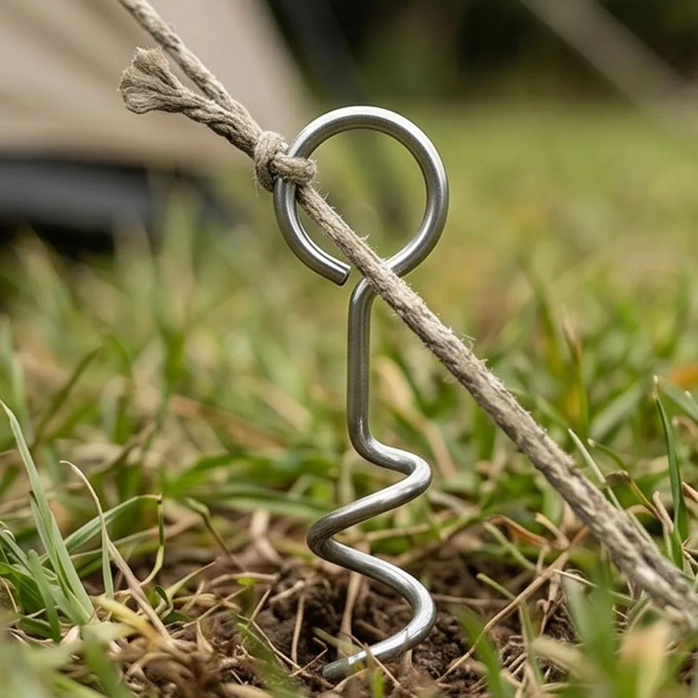 4/1pcs Practical Tent Trampoline Ground Stake Spiral Anchor Parts Durable Tent Ground Anchor Widely Application Tent Supplies