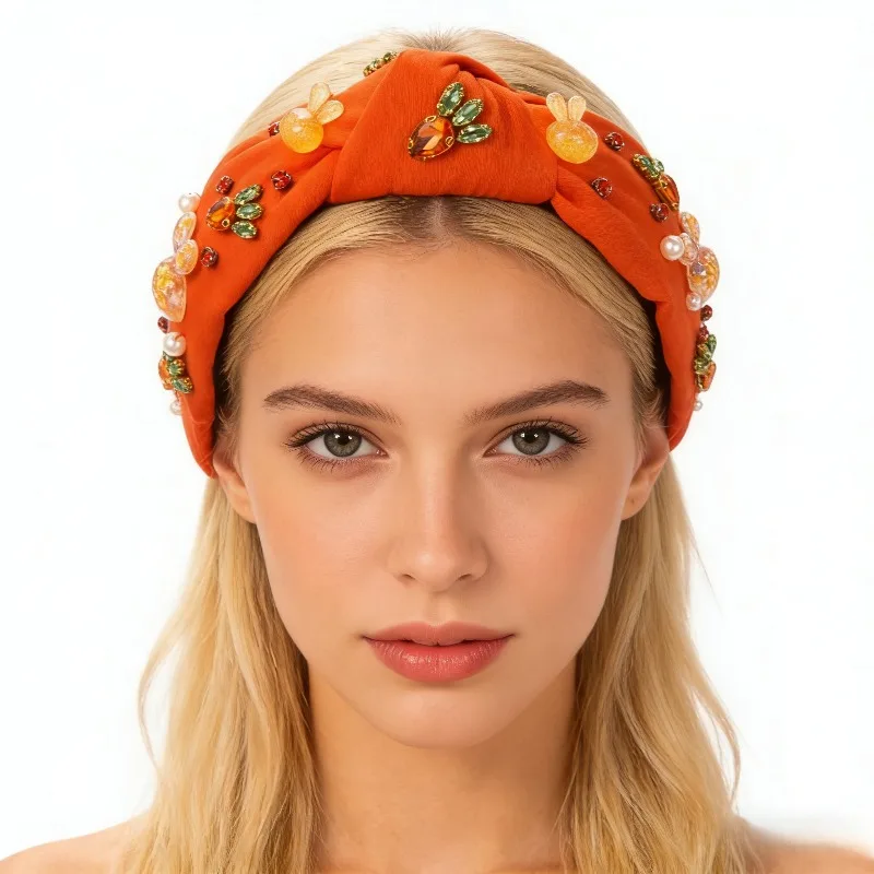 

1pcs Fashion Easter Style Rhinestone Inlaid Rabbit Accessories Hair Band Party Festival Decoration Hair Accessories