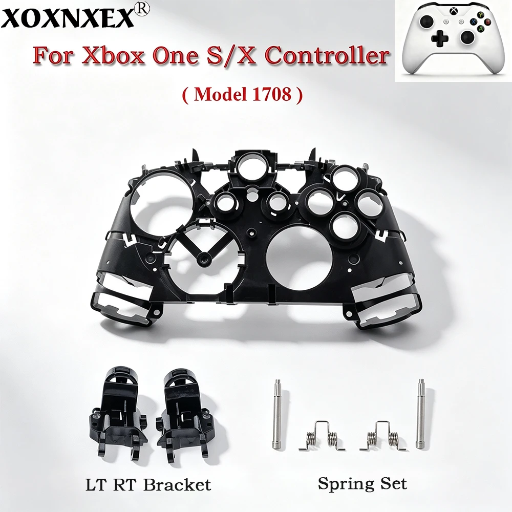 Inner Middle Frame LT RT Bracket Trigger Shaft Spring Repair Kit For Xbox One S/X Controller Model 1708 Replacement Parts