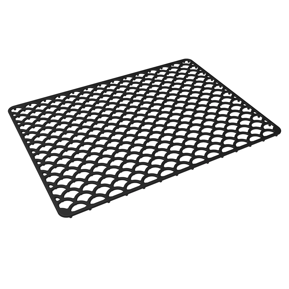 Heat Resistant Silicone Mat for Kitchen Sinks Provides Effective Protection Against Scratches While Allowing Easy Drainage