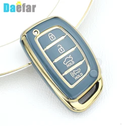 4 Buttons Car Key Case Cover For Hyundai IX25 IX35 I20 I30 I40 hb20 Santa Fe Creta Solaris 2017 Shell Fob Protector Accessories