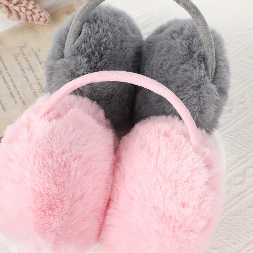 1pc New Women Antifreeze Earmuffs Winter Warm Plush Earmuffs Folding Ear Muffs For Ladies Outdoor Ear Protector Girls Ear Cover