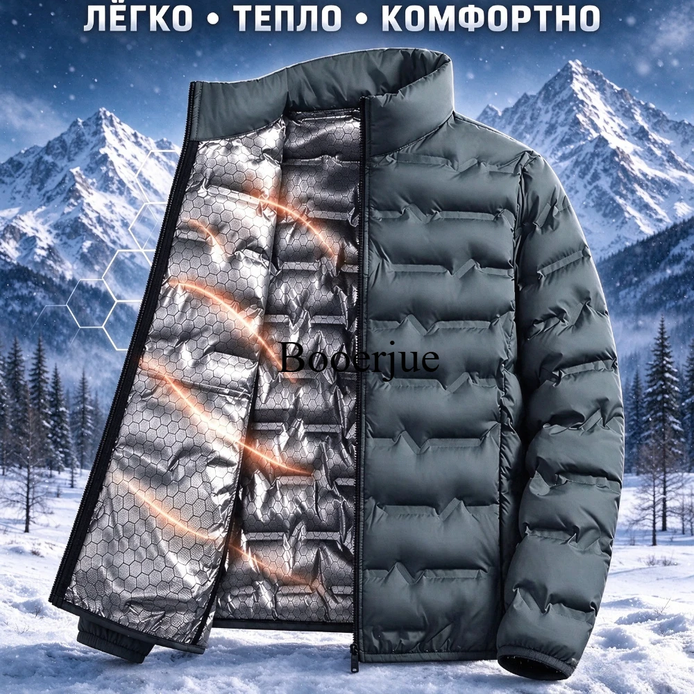 Winter Clothing Hiking - Heren donsjack met zelfverwarmende grafenevoering, winddichte,